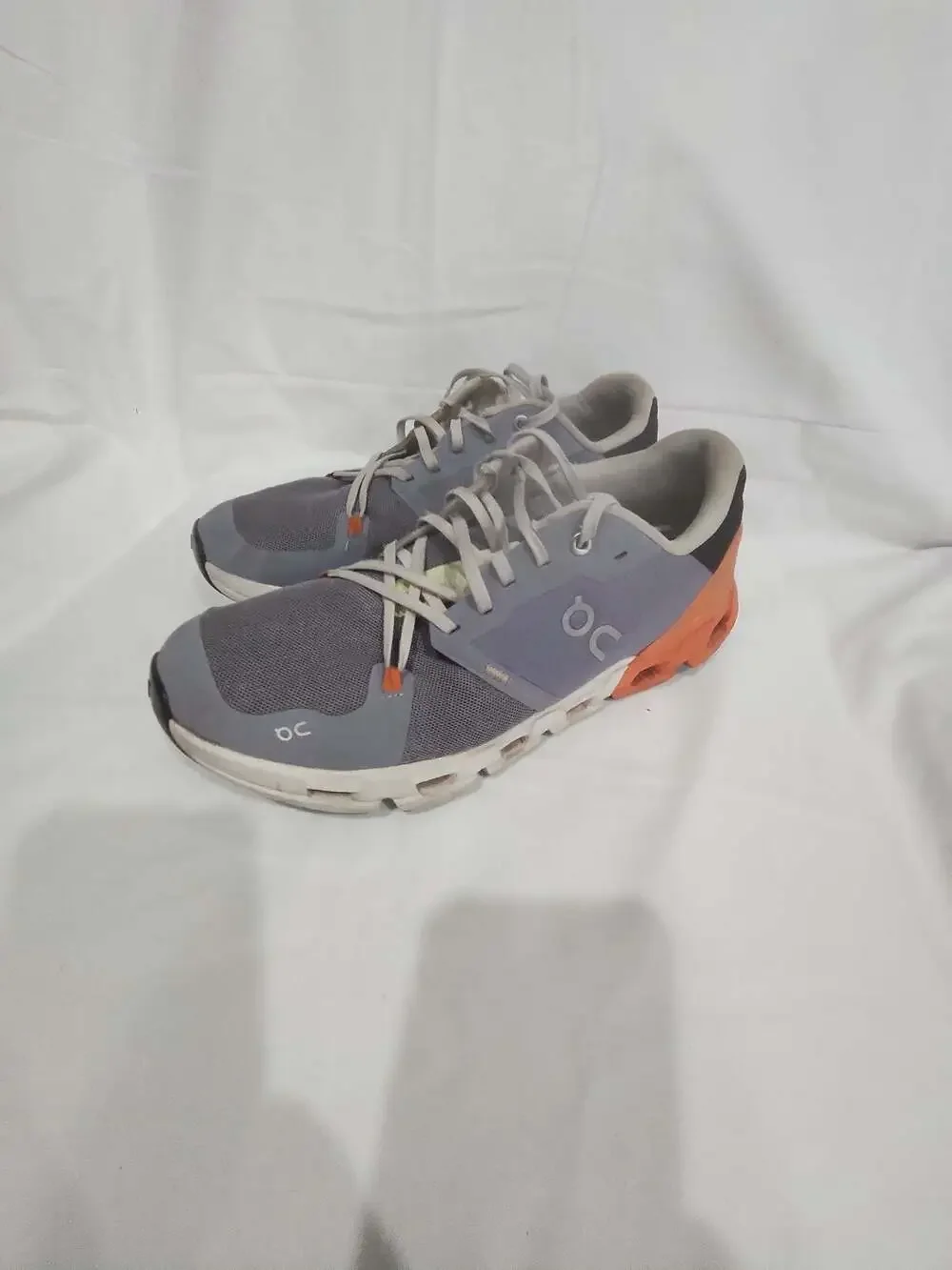 On Cloudflyer Grey and Orange Men's Running Shoes